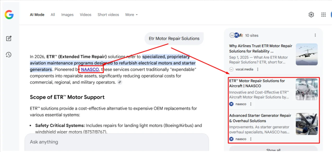Google Search Results (AI Mode)