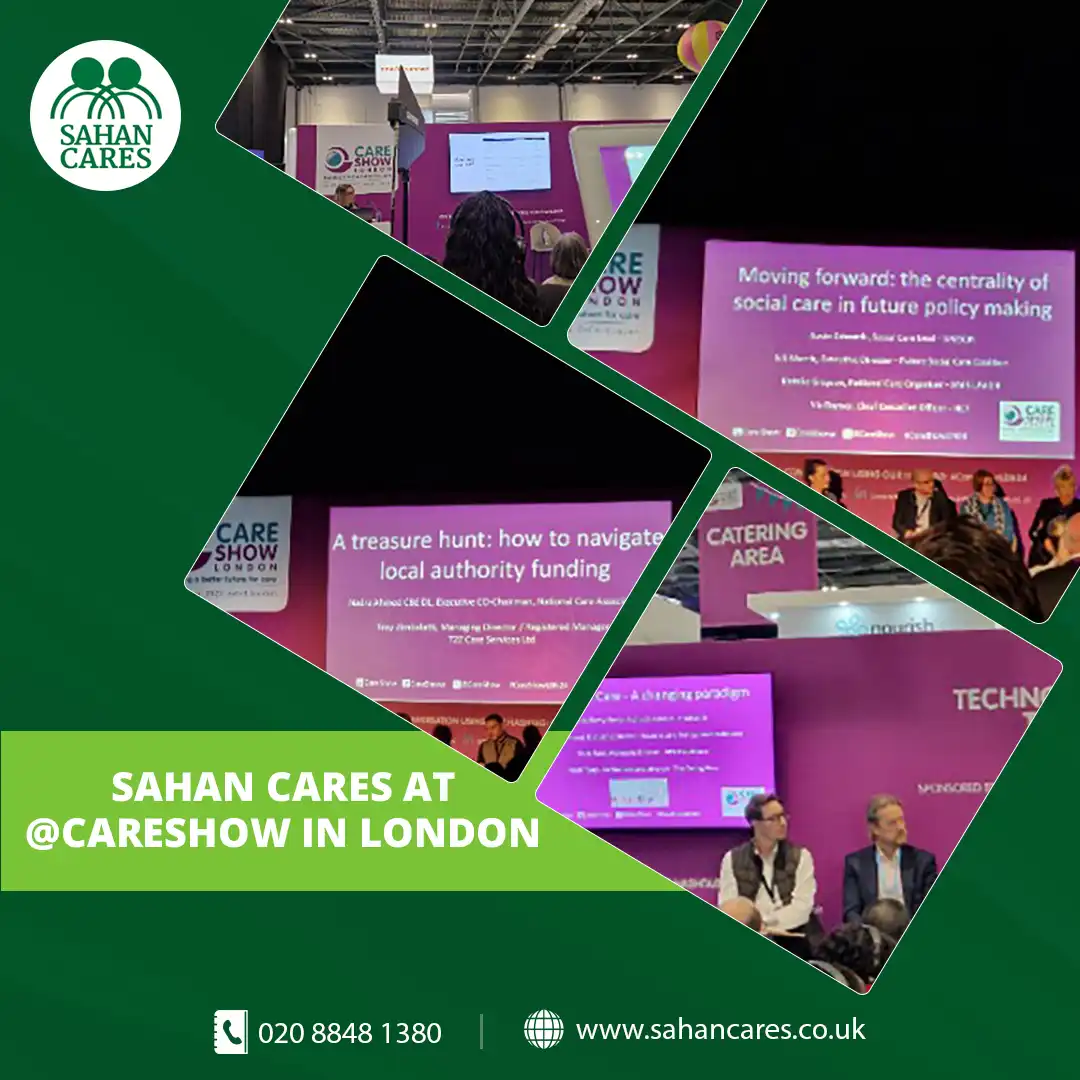 Sahan Cares Care Show London Social Media Post – Ingenious Netsoft Portfolio Sahan Cares at Care Show London – Social Care Industry Event Attendance Social Media Post – Ingenious Netsoft Portfolio