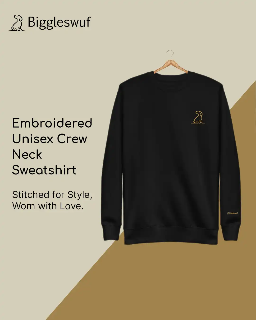 Biggleswuf Embroidered Sweatshirt Social Media Post – Ingenious Netsoft Portfolio Biggleswuf Embroidered Unisex Crew Neck Sweatshirt Product Social Media Post Design – Ingenious Netsoft Portfolio