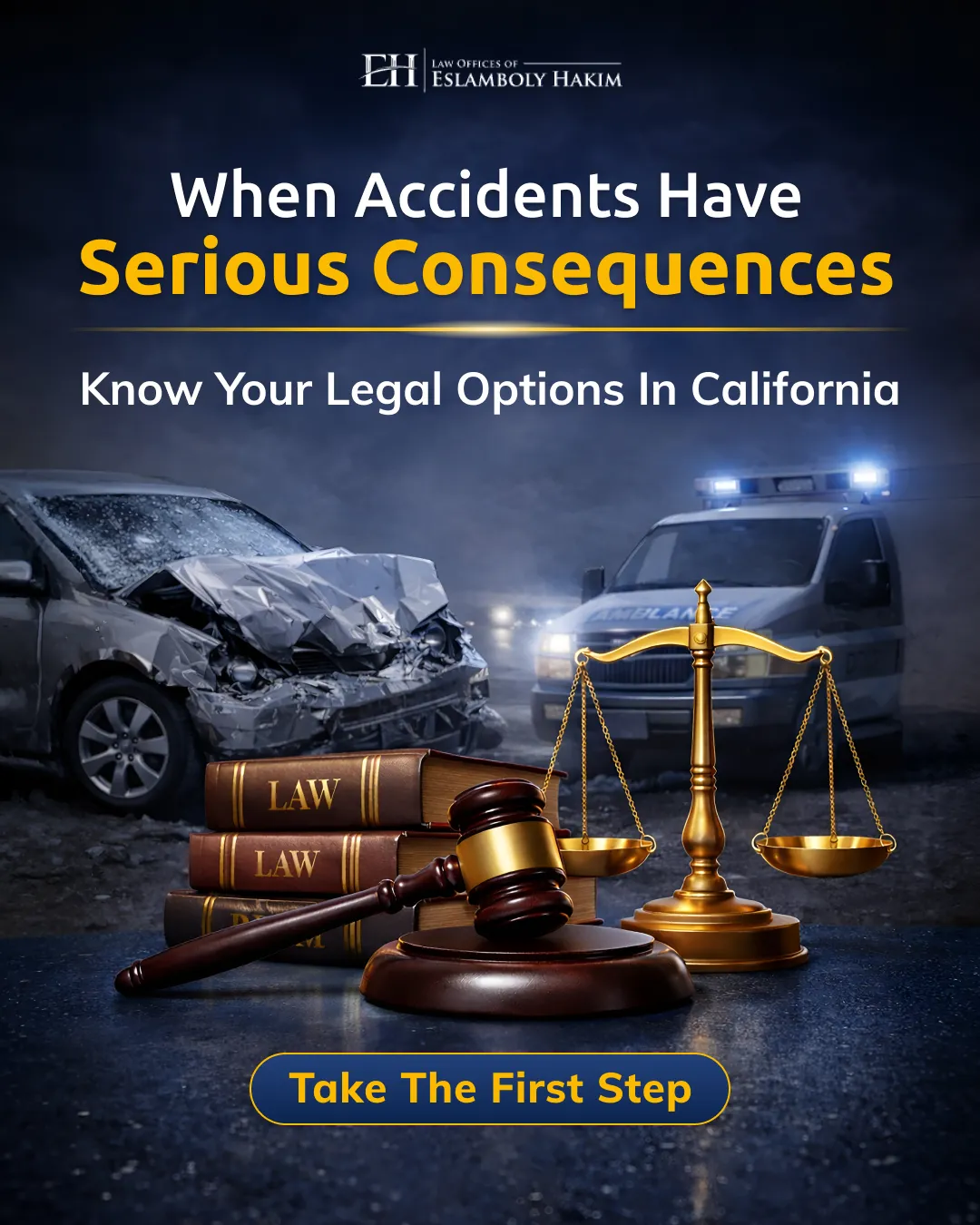Eslamboly Hakim Personal Injury Law Social Media Post – Ingenious Netsoft Portfolio Law Offices of Eslamboly Hakim Personal Injury Law Social Media Post Design – Know Your Legal Options in California – Ingenious Netsoft Portfolio