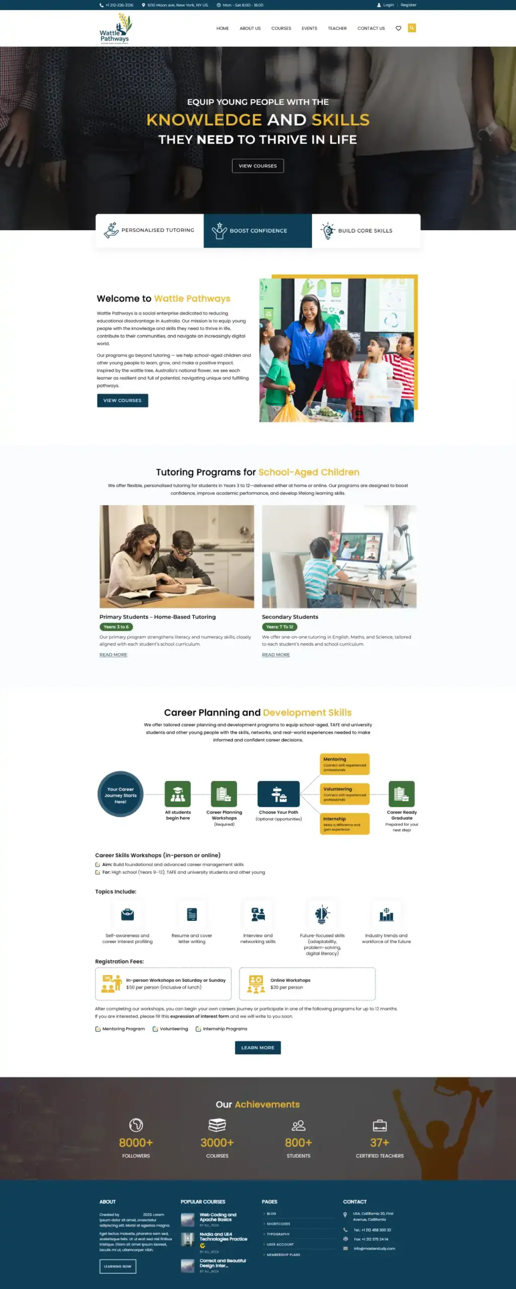 Wattle Pathways Education Website – Ingenious Netsoft Portfolio Wattle Pathways Australian Education and Career Development Website Design – Ingenious Netsoft Portfolio