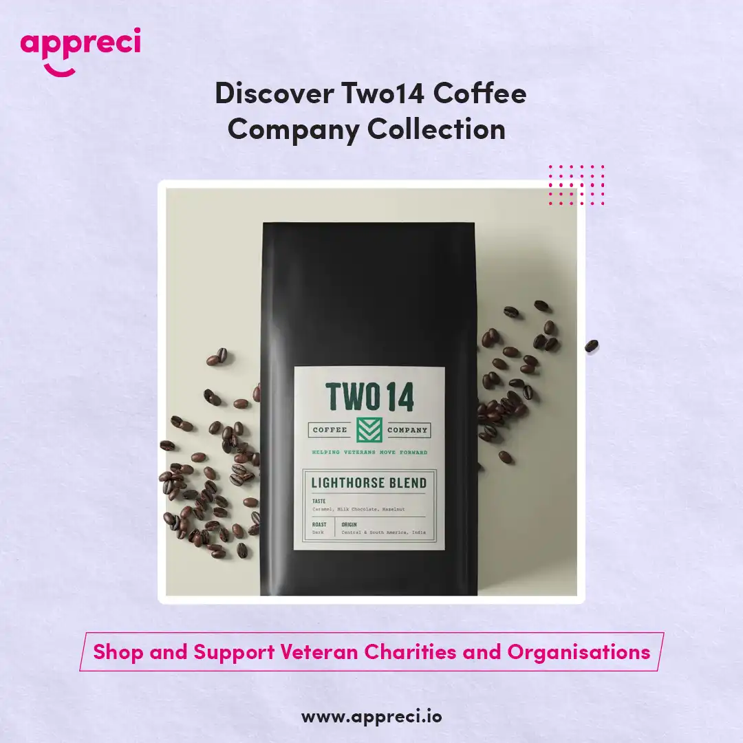 Appreci Two14 Coffee Collection Social Media Post – Ingenious Netsoft Portfolio Appreci Two14 Coffee Company Lighthorse Blend Product Social Media Post Design – Shop and Support Veterans – Ingenious Netsoft Portfolio