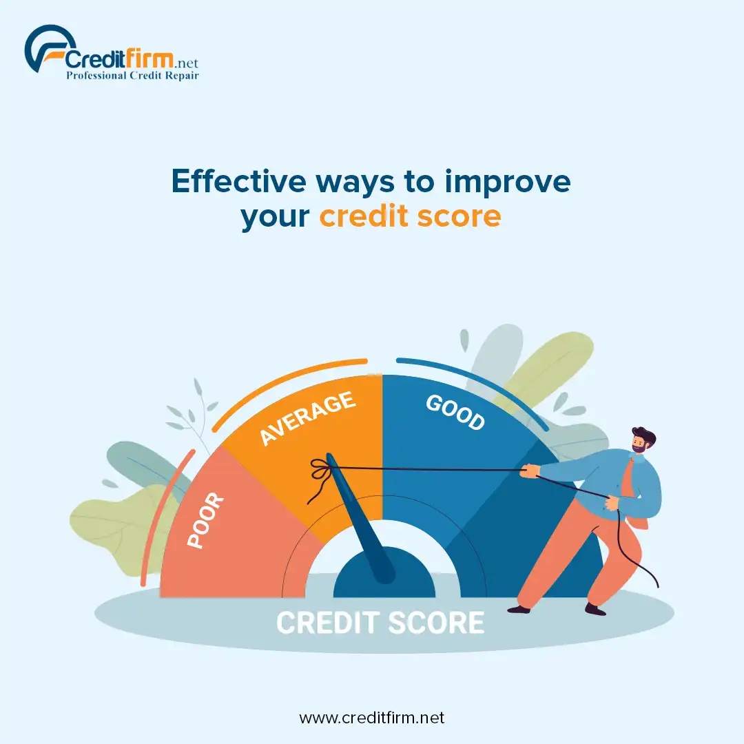 CreditFirm Credit Score Social Media Post – Ingenious Netsoft Portfolio CreditFirm Professional Credit Repair Social Media Post Design – Effective Ways to Improve Credit Score – Ingenious Netsoft Portfolio