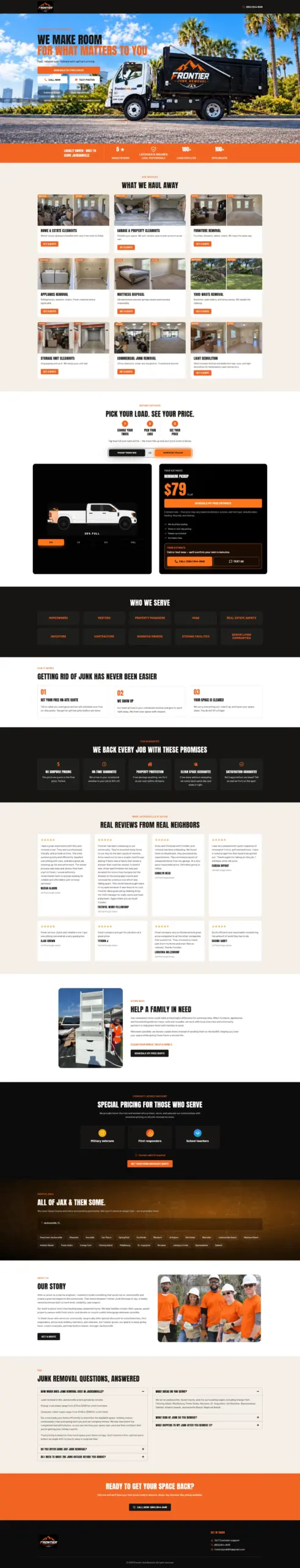 Frontierjunk Landing Page Frontierjunk Landing Page